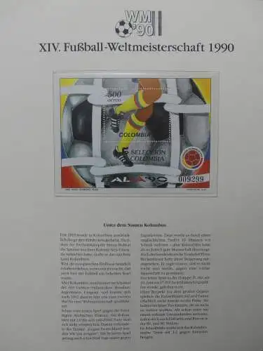 Motiv Fußball FIFA WM 1990 besammelt im FIFA Binder #LZ455