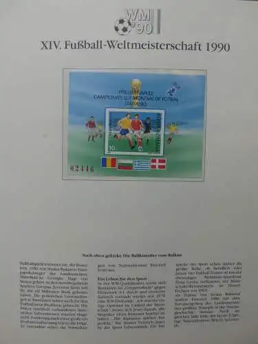 Motiv Fußball FIFA WM 1990 besammelt im FIFA Binder #LZ455