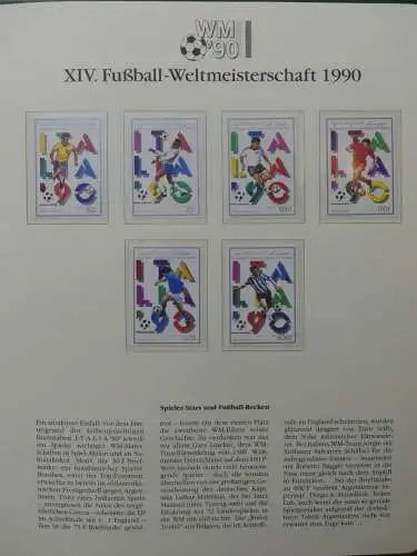 Motiv Fußball FIFA WM 1990 besammelt im FIFA Binder #LZ455