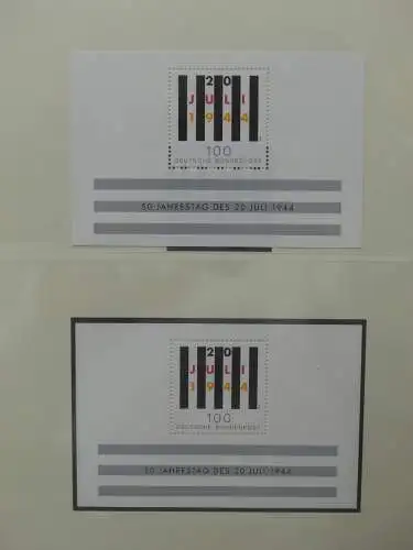 BRD Bund 1990-1994 dual teilbesammelt im Lindner Album #LZ450