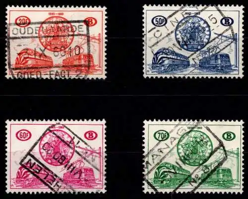 Belgien Eisenbahnpaketmarken 321-324 gestempelt #NY236