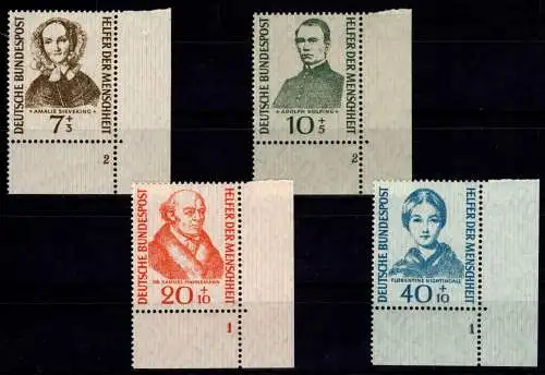 BRD Bund 222-225 postfrisch aus der re. unteren Bogenecke mit F-Nr. #NY319