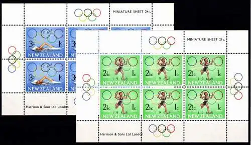 Neuseeland 487-488 postfrisch als Kleinbögen, Olympische Spiele #NV070