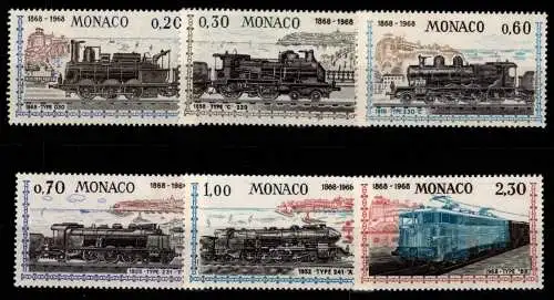 Monaco 896-901 postfrisch Eisenbahn #NW551