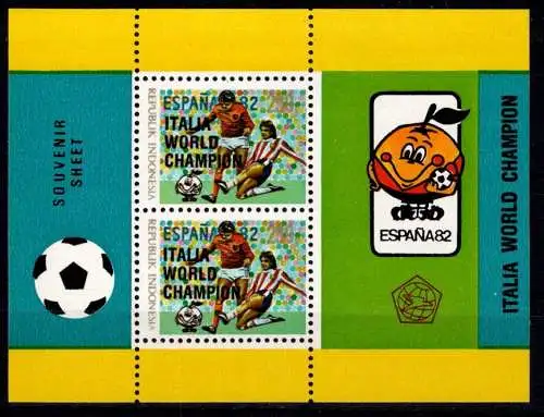 Indonesien Block 46 b postfrisch Fußball WM 1982 #NW568