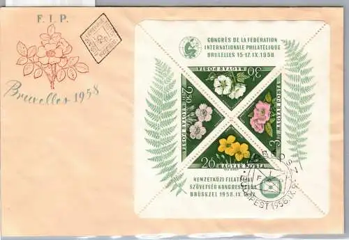 Ungarn Block 28 A als Ersttagsbrief FDC #OB818