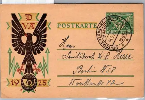 Deusches Reich P 206 I als Ganzsache Sonderstempel München #OB823