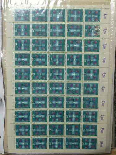 BRD Bund Bogensammlung mit kompletten Sätzen im Leitz Ordner #LZ527