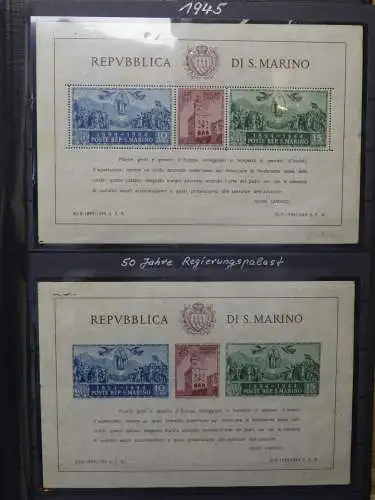 San Marino schöne Sammlung ab Klassik gut erhalten in 2 Einsteckalben #LZ517