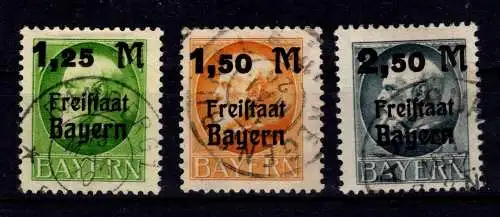 Bayern 174-176 A gestempelt geprüft Infla Berlin #OA506