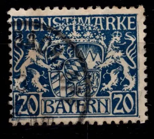 Bayern Dienstmarken 28 y I gestempelt geprüft Infla Berlin #OA578