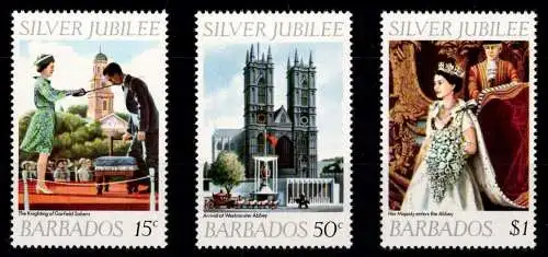 Barbados 417-419 postfrisch Königin Elisabeth II #NY666