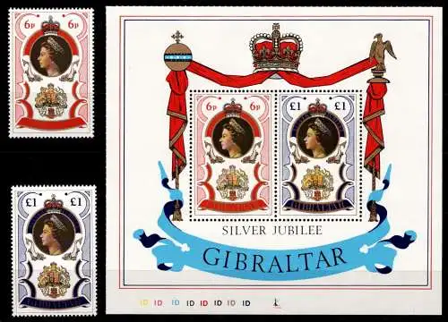 Gibraltar Block 3 postfrisch Königin Elisabeth II #NY673