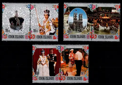 Cook Inseln 518-523 postfrisch Königin Elisabeth II #NY675