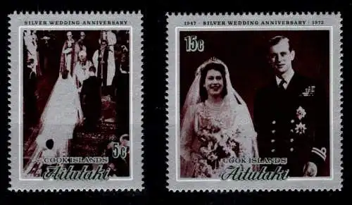 Aitutaki 44-45 postfrisch Elisabeth II #NY701