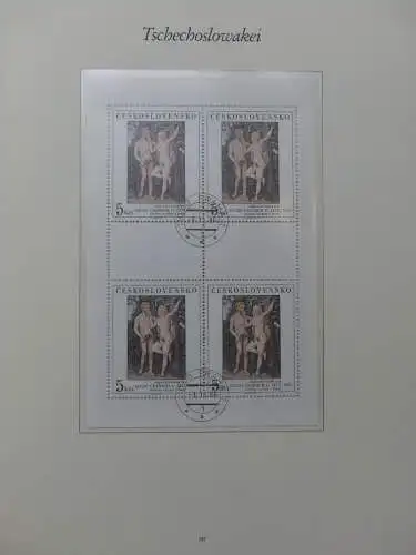 Tschechoslowakei 1985-1988 gestempelt auf selbstgestalteten Seiten #LZ542