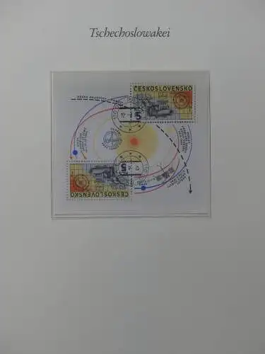 Tschechoslowakei 1985-1988 gestempelt auf selbstgestalteten Seiten #LZ542