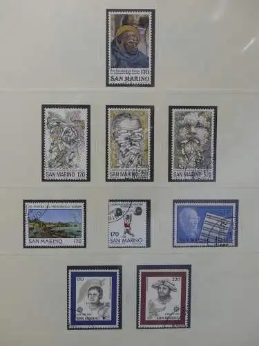 San Marino 1980-1999 gestempelt besammelt, über 750 € KW im Safe Album #LZ547