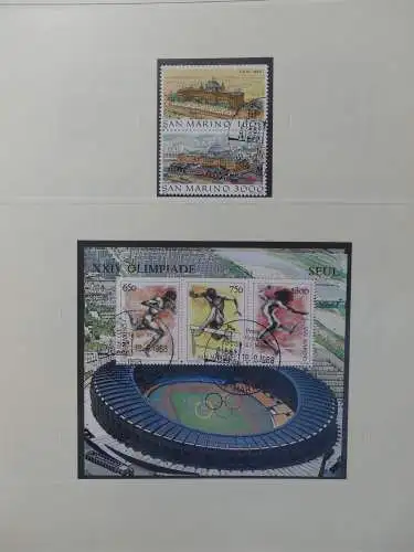 San Marino 1980-1999 gestempelt besammelt, über 750 € KW im Safe Album #LZ547