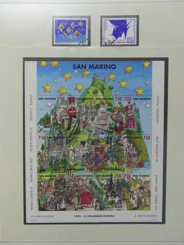 San Marino 1980-1999 gestempelt besammelt, über 750 € KW im Safe Album #LZ547