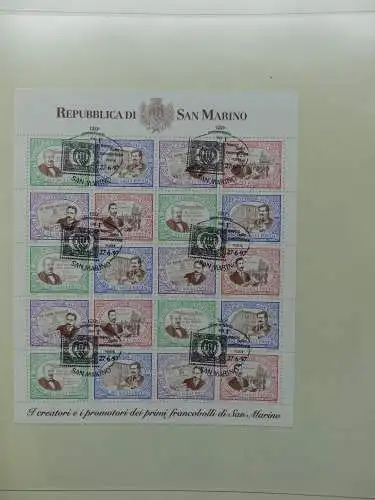 San Marino 1980-1999 gestempelt besammelt, über 750 € KW im Safe Album #LZ547