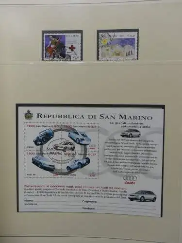 San Marino 1980-1999 gestempelt besammelt, über 750 € KW im Safe Album #LZ547