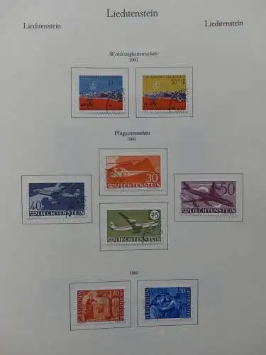 Liechtenstein 1944-1985 gestempelt augenschein.komplett auf KA-BE-Seiten #LZ562