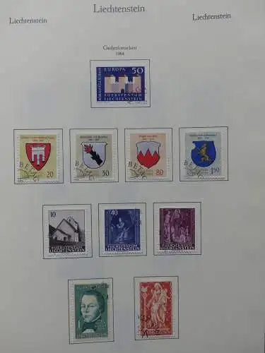 Liechtenstein 1944-1985 gestempelt augenschein.komplett auf KA-BE-Seiten #LZ562