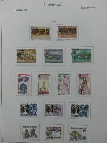 Liechtenstein 1944-1985 gestempelt augenschein.komplett auf KA-BE-Seiten #LZ562