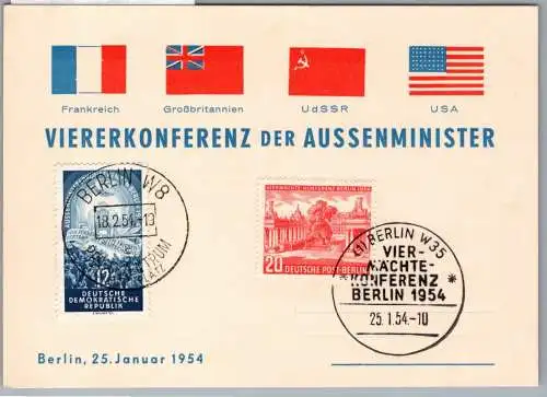 Berlin 116 auf Postkarte als Mischfrankatur FDC #OB922