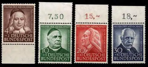 BRD Bund 173-176 postfrisch bis auf 173 alle vom Oberrand #OA881