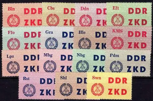 DDR ZKD 1-15 postfrisch Dienstmarken #NZ803