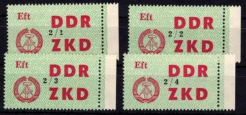 DDR ZKD 49 I - IV postfrisch Dienstmarken #NZ841