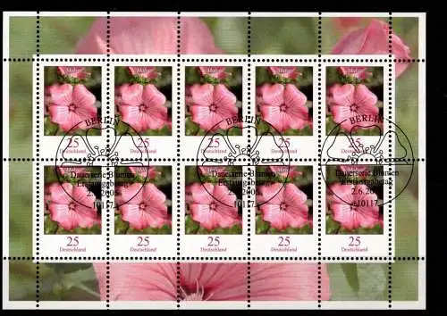 BRD Bund Kleinbogen 2462 gestempelt Blumen #NZ857