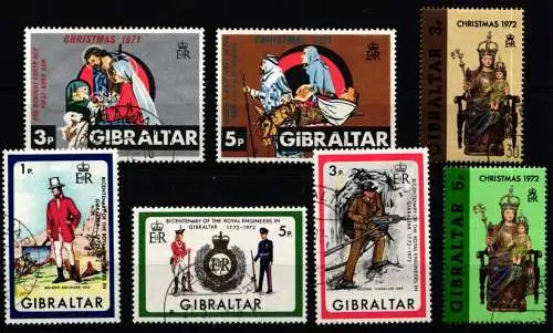 Gibraltar 284-85, 286-88, 293-94 gestempelt #OB741