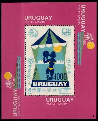 Uruguay Block 20 postfrisch #NY655