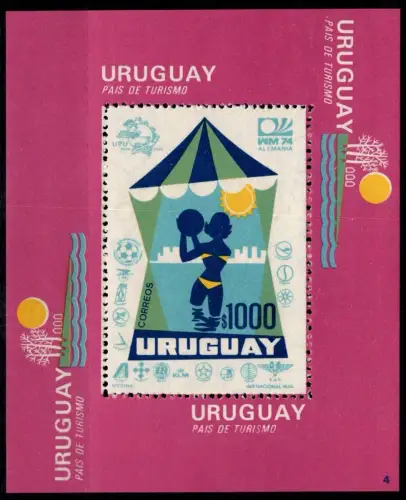Uruguay Block 20 postfrisch #NY655