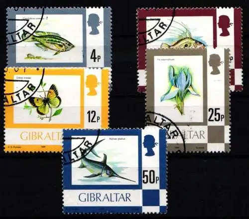 Gibraltar 353III, 357-58III, 360-61III gestempelt #OB755