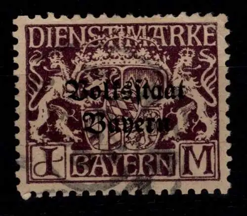 Bayern Dienstmarken 42 v gestempelt geprüft Infla Berlin #OA582