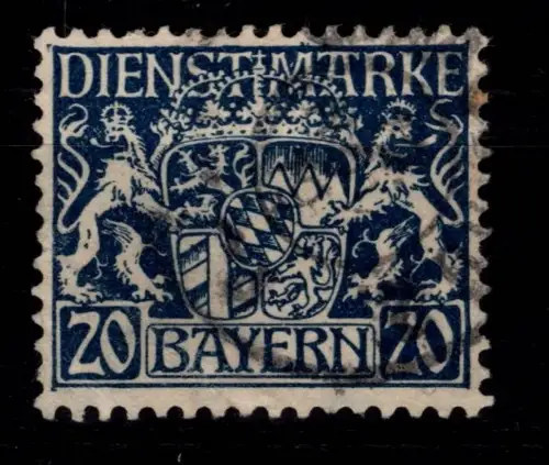 Bayern Dienstmarken 28 y gestempelt geprüft Infla Berlin #OA579