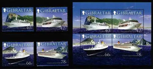 Gibraltar 1206-1209, Block 79 postfrisch #OB469