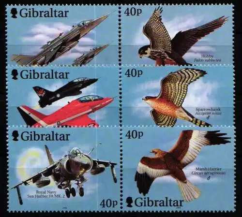 Gibraltar 978-983, 3 Paare postfrisch #OB419