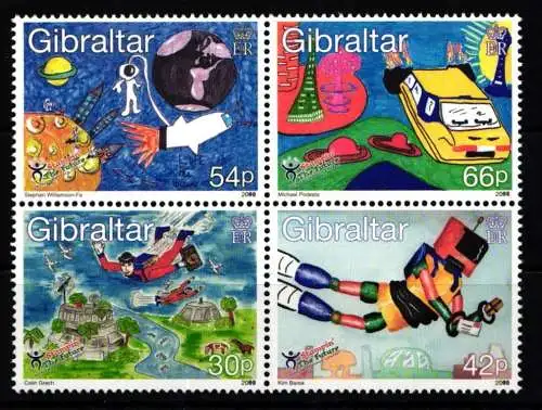 Gibraltar 901-904 Viererblock postfrisch #OB545