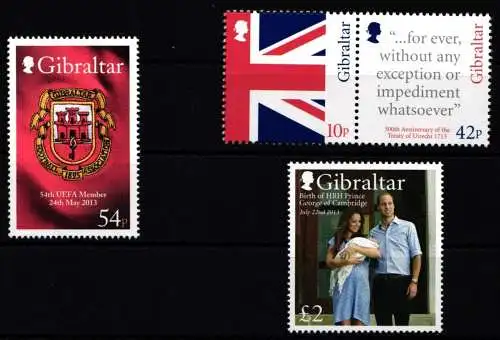 Gibraltar 1546, 1551,52 Paar, 1567 postfrisch #OB548