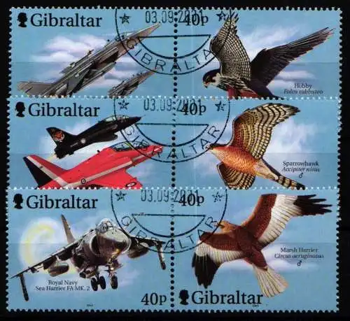 Gibraltar 978-983, 3 Paare gestempelt #OB604