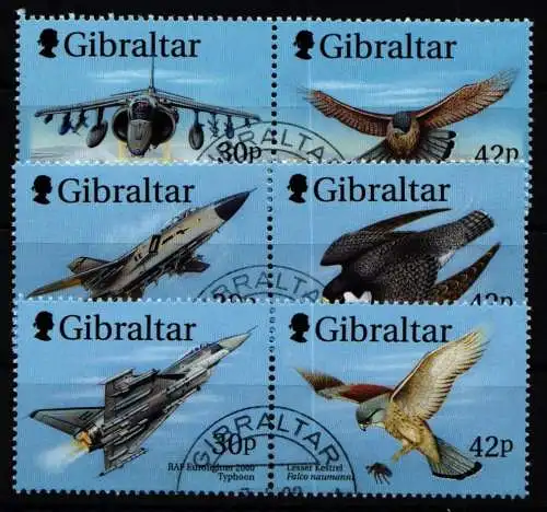 Gibraltar 880-885, 3 Paare gestempelt #OB586