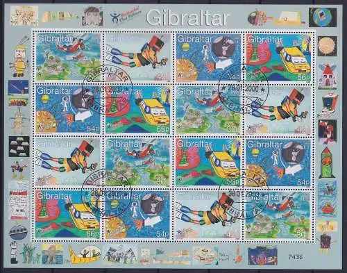 Gibraltar 901-904 Kleinbogen gestempelt #OB592