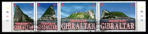 Gibraltar 1014-1017 Viererstreifen gestempelt #OB615