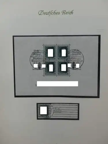 Deutsches Reich ab 1933 gestempelt besammelt auf Borek Seiten #LZ035