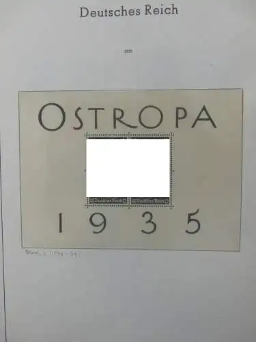 Deutsches Reich ab 1933 gestempelt besammelt im Leuchtturm Vordruck #LZ553